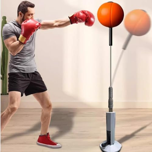 Box-Reflex-Ball | Box-Reflexsack | Punching-Übungsbeutel für Fitnessstudio | Box-Speed-Boxsack für Erwachsene und Kinder | Flexibler Höhenreflex-Trainingsball für Übungen