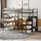WIZBED Hochbett Metallbett 140x200cm mit Kleiderschrank & Schreibtisch & Treppe & 3 Regalen, Bettrahmen Etagenbett mit Lattenroste aus Metall, Jugendbett, ohne Matratze