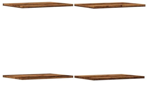 vidaXL Regalböden 4 STK. Altholz-Optik 40x30x1,5 cm Holzwerkstoff, Bücherregal Brett, Regalbrett, Wandregal, Regal, Wandboard, Wandbrett, Bücherregal