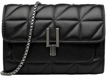 YUHUAKE Handtasche Damen Frauen Taschen Kette Frauen Handtaschen Schulter Weibliche Tasche Freizeit Fashion Ladies Messenger Taschen Taschen-schwarz