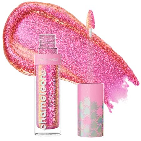 Wet n Wild Chameleon Chrome Lip Foil, Lichtreflektierender Lip Gloss, Schillerndes Finish für einen Multidimensionalen Glanz, Nicht Klebende Textur, Halo's Way