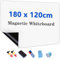 JOMUSAGA Whiteboard Folie, 180 x 120 cm, magnetisch selbstklebende Weißwandtafel Folie, Whiteboard Sticker DIY, inklusive Marker, Schwamm und Magnete, für Schule, Büro und Zuhause
