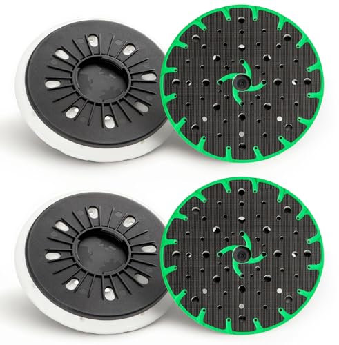 Husbra Enetics 2 Stück verbesserte Schleifpads 202463, 150 mm, kompatibel mit Festool RO 150 FEQ Schleifscheiben, 2 Stück