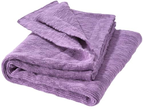 Disana LEINEN-Decke Sommer-Decke | Bio-Baumwolle kühlendes Bio-Leinen | Frühjahr Sommer | Baby Kleinkind Kind | Made in Germany | GOTS IVN Zertifiziert | Flieder Gr. 80 x 100 cm