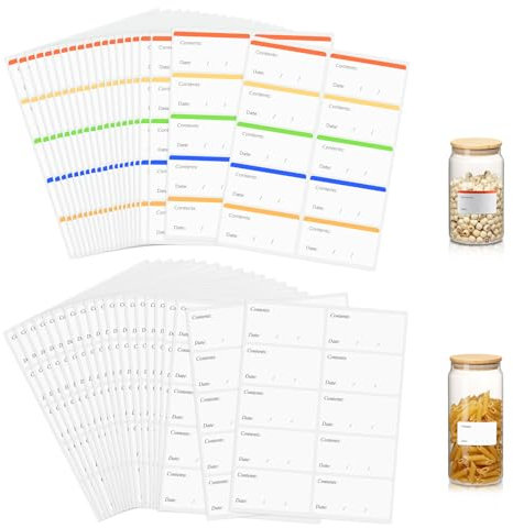 400 Stück Gefrieretiketten, 60 MM × 30 MM Gefrieretiketten zum Beschriften, Farblich Etiketten zum Beschriften, Leicht Abziehbare Klebeetiketten zum Beschriften Keine Rückstände