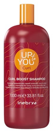 Inebrya Up To You Curl Boost Feuchtigkeits-Shampoo für welliges, lockiges und krauses Haar, 1000 ml