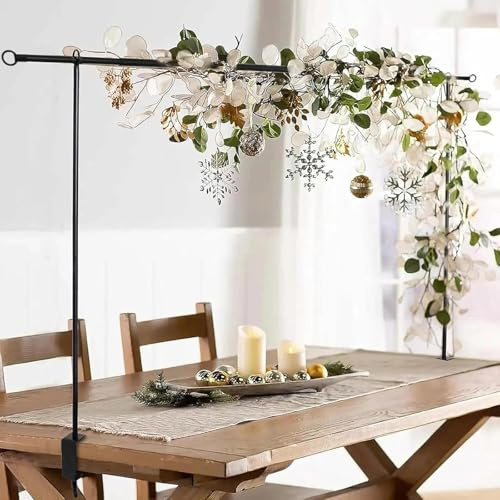 Tischbogen, Metall Verstellbarer Tischbogenständer mit Klemmen, Schwarz Tisch Ballonbogen Für Hochzeit, Partys Dekoration Geburtstagsfeier JubiläUm Weihnachts Dekoration Feiern