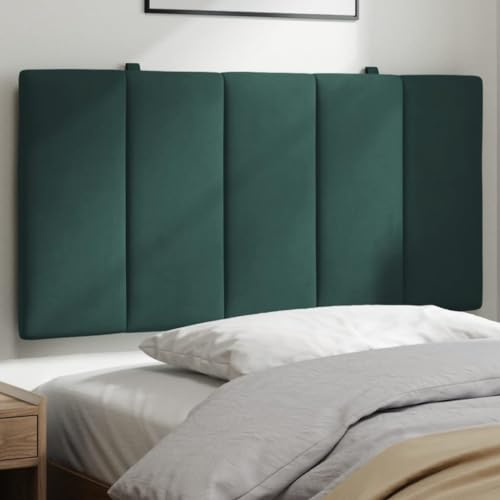 Qnhdfrt Kopfteil Hanko 100 cm Dunkelgrün Samt Headboard mit Schaumstoff Rückenlehne Wandkissen für Bett 100 cm Breit Modernes Design Wohn- und Schlafzimmer geeignet