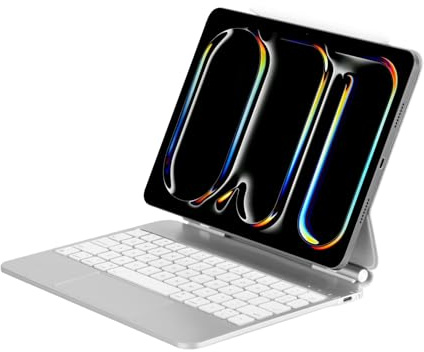 InUnion Magic Keyboard for iPad Pro 11 inch 4th Gen 2022 and 10.9 iPad Air 5th &4th Generation, Magnetic Keyboard Case with Multi-Touch Trackpad for iPad Pro 11”1st /2nd /3rd Gen, Backlit (Silver)
