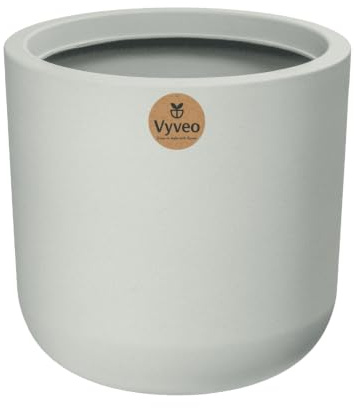 Vyveo - Blumentopf Orena - 30x28 - Weiß - Blumentopf für den Innen- und Außeneinsatz - Übertopf - Pflanztopf - Pflanzgefäß
