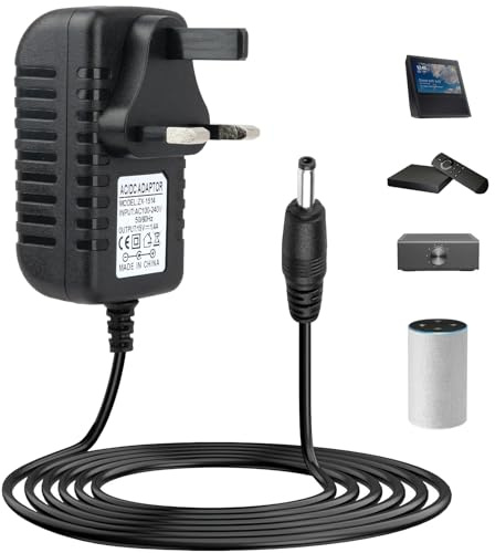 21W 15V 1.4A Power Adapter Charger for Alexa Echo 1st/2nd Gen | Compatible with Echo Plus 1st Gen, Echo Show 1st Gen, Fire TV 2nd Gen Echo Look Echo Link - 2M Plug Power Cord