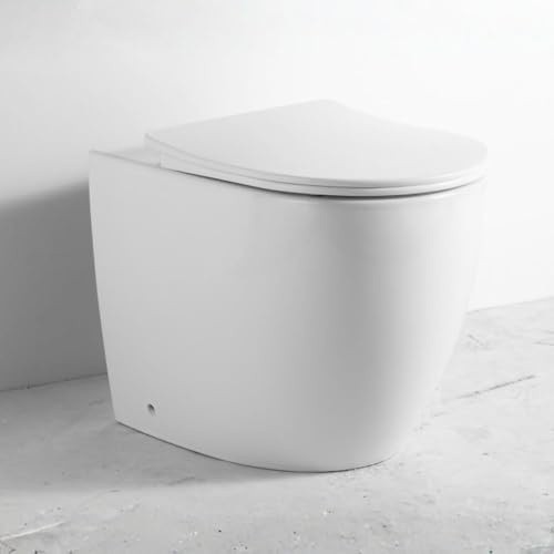 bricoleva.it WC Filo Muro FT53A a Pavimento in Ceramica 52.5x37x41H cm. Bianco