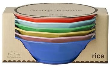 Rice Melamin Suppenteller uni 6er Set
