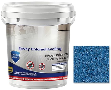 Generico Pintura para suelos de resina epoxi con - Autonivelante de alto brillo | Pavimento epoxi - Para el hogar,