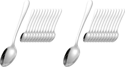 Esmeyer Sylvia 12-teiliges Kaffeelöffel-Set, 18/0 Edelstahl, poliert - der günstige seit 25 Jahren!, 14 x 1 x 1 cm (Packung mit 2)