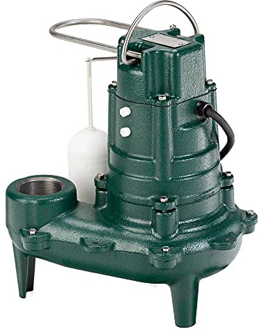 Zoeller Waste-Mate 267-0001 Sewage Pump, 1/2 HP Automatic – Heavy-Duty Submersible Sewage, Effluent or Dewatering Pump