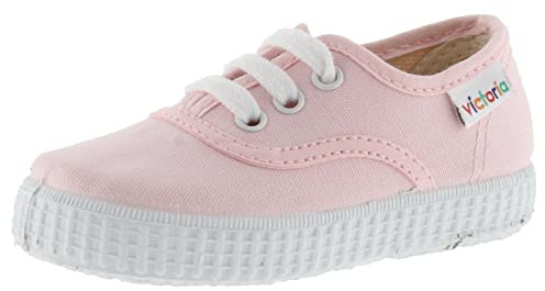 victoria Inglesas Unisex 1915 Lona & Cordones Blancos 106613 para Niños Rosa 21
