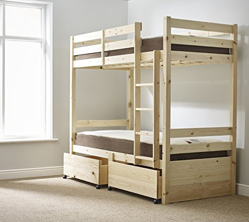 STRICTLY BEDS&BUNKS Everest Storage Bunk Bed, 3ft Single