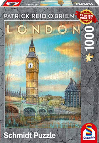 Schmidt Spiele Puzzle 59585 Patrick Reid O'Brien, London, 1000 Teile Puzzle