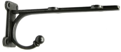 Ironmongery World Pair of Jacobean Cast Iron Rustic Shelf Bracket Wall Support Books Storage (Large 8)