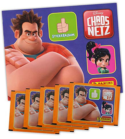 Chaos im Netz - Ralph reichts - Sticker Sammelalbum + 5 Booster Tütchen (deutsch)