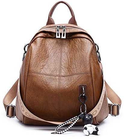 AINUOEY Donna Borse a Zaino Borsa a Zainetto Elegante Tracolla Zaini Firmate Marca Zainetti Antifurto PU pelle 73504 1 pz Marrone
