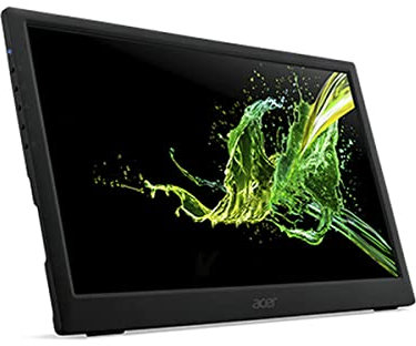 Acer PM161Qbu 15.6 Inch Full HD Portable Monitor, Black (IPS Panel, 60 Hz, 7 ms, USB Type C)