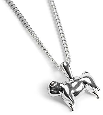HENRYKA Mops-Hundehalskette aus 925er Sterlingsilber, Mops-Geschenke, Hundegeschenke für Mopsliebhaber