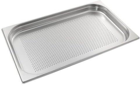 Allpax GN Behälter 1/1 Edelstahl - Höhe 40 mm - mit Lochung - lebensmittelechter & hitzebeständiger Gastronormbehälter, zum Abtropfen oder als Gareinsatz im Chafing Dish, perforiert