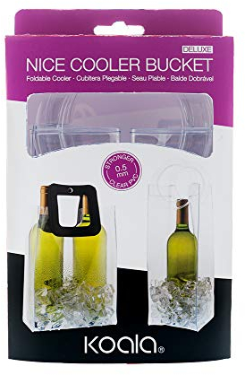 Koala Spain Cubitera plegable Square, 2 Botellas, Asa de Polipiel