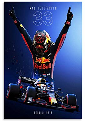 TOUKUI Max Verstappen Poster Leinwand Kunst Poster und Wandkunst Bilddruck Moderne Familienzimmer Dekor Poster 16x24inch(40x60cm)