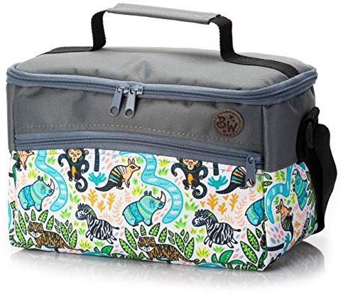 BAMBINIWELT Tasche für Toniebox, Musikbox-Tasche, für Hörwürfel kompatibel mit Toniebox und Tigerbox Touch, verstellbare Innenfächer, Netzfach für Zubehör, Toniebox Tasche (Modell 21)
