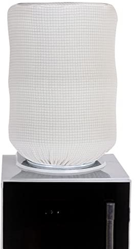 ZUYYON Cubierta de barril dispensador de agua para botella de agua de 5 galones, enfriador de agua, a prueba de polvo, reutilizable, cubierta de jarra de agua de 5 galones para oficina en casa (blanco