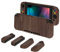PlayVital AlterGrips Case für Nintendo Switch Konsole Joy Con, Hülle Zubehör Schutzhülle Tasche, Ergonomische Grip Joycon Cover mit Schutzfolie&Joystick Kappen-Holz-Optik