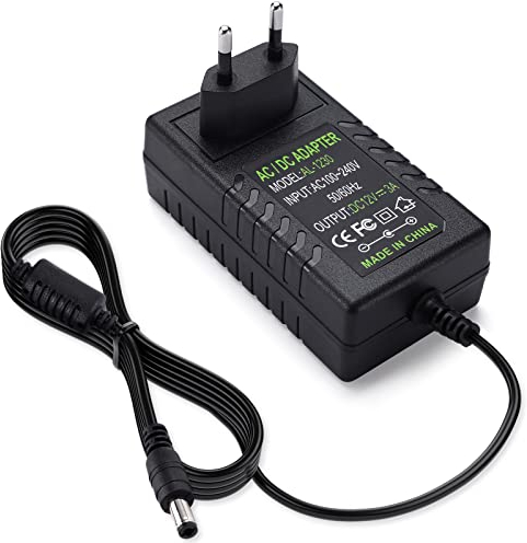 TOBWOLF 12V 3A Wandadapter, DC 12V 3A 36W Wandmontage-Schaltnetzteil, 36 Watt 12V/3A AC/DC-Wandsteckdosen-Stromwandler, 12 Volt AC-zu-DC-Schaltwandtransformator, 5,5 x 2,5 mm und 5,5 x 2,1 mm