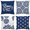 NIULAA Weich Kissenbezug 45x45 4er Set Marine Blau,Deko Kissenbezüge Couchkissen Modern Kuschelig Dekokissen Kissenhülle Quadratisch Kissen Bezug Sofakissen Zierkissen Wohnzimmer Bett Draußen