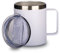 camako Coffee Mug with Lid and Handle, 350ml/12oz,Double Wall Vacuum Stainless Steel Travel Coffee Mug Spill Proof,Dishwasher Safe, Reusable Coffee Cup (White)