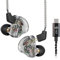Yinyoo CCZ Melody USB-C In-Ear-Monitors Hybrid 1BA 1DD HiFi Earphone, Deep Bass Lightweight In-Ear Earphone IEM with 4N OFC Cable for Musician/Drummer/Bassist (Clear Black, without mic USB-C)