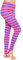 Oh So Soft Steigbügel-Leggings mit hoher Taille, leicht und langlebig, in mehreren Farben für Damen in Übergröße, Rosa und violette Streifen, M
