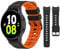 Tasikar Armbänder Kompatibel mit Samsung Galaxy Watch 7/6/5/4 Armband 40mm 44mm/Watch 6 Classic 43mm 47mm/5 Pro/4 Classic Weich Silikon Uhrenarmband für Herren Damen, Schwarz Orange