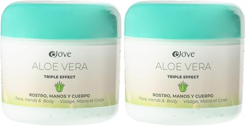 Ejove Crème Hydratante pour le Visage | Mains et Corps à l'Aloe Vera 300 ml | Soin Naturel et Bio Anti-Âge | Protection Solaire Douce | Peau Sèche et Sensible | Crème Nourrissante Réparatrice