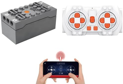 Lukie Technik Power Functions Fernbedienung und Akkubox für MOC, Technik Auto, LKW, Kran, Bagger