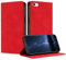 Mo-Beauty Hülle Kompatibel mit iPhone 6S Plus/6 Plus, Handyhülle iPhone 6S Plus, iPhone 6 Plus Hülle, PU Leder Flip Klappbare Schutzhülle Magnet Ledertasche Klapphülle Hülle (Rot)