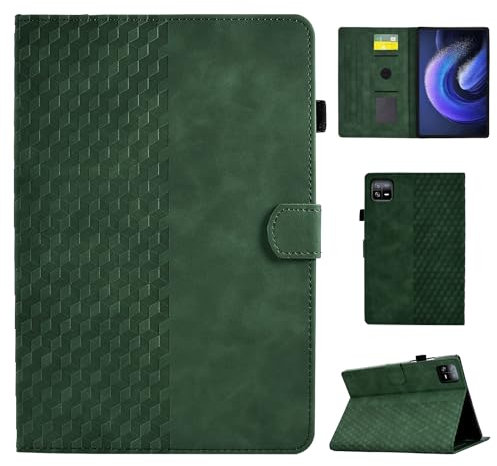 CASAFUNY Case for Xiaomi Pad 6/Pad 6 Pro 11 Inch 2023 PU Leather Tablet Protective Case Multi-Angle Stand Cover, Green