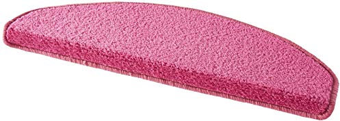 Teppich Boss - Kurzflor Stufenmatten Treppenteppich Uni Fancy, Farbe:pink