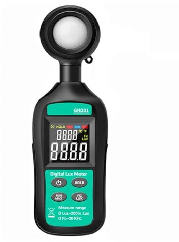 Luxmetro GN201 Misuratore Di Luce Digitale Luxmetro Da 200K Fotometro Misuratore UV Radiometro UV Illuminometro Portatile Fotometro