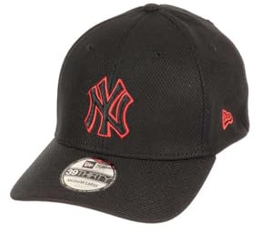 New Era New York Yankees MLB Diamond Era Black Scarlet UV 39Thirty Stretch Cap - L-XL (7 1/8-7 5/8)