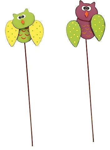 HANABASS 2stücke Dekorative Katzenohren Gartenstecker Farbenfrohe Garten-Dekorationen Für Blumentöpfe Für Garten Hochwertigem Metall Gefertigt Bringt Lebendige Atmosphäre