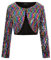 MINTLIMIT Strickjacke Damen Kurz Langarm Cardigan Pailletten Bolerojacke Schulterjacke Casual Haken Top (Mehrfarbig XXL)