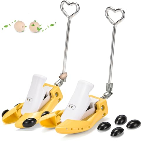 Masvan Shoe Stretcher for Men Women Boots, Pair of Calf Boots Expander Stretcher Adjustable Width & Height Instep for Thick Wide Feet, Shoe Widener for Hiking Working Cowboy Boots,Yellow,Men's 7-12